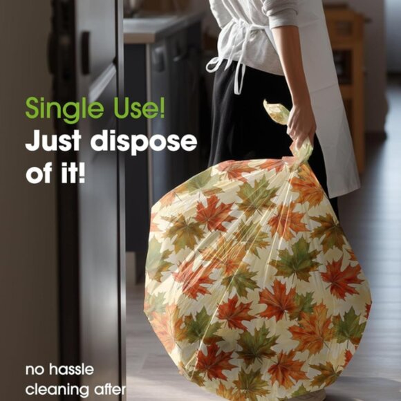 Plastic Table Cloth Disposable 8 Pack, 54 x 108 Inch Table Cloths, Thanksgiving - Picture 3 of 6